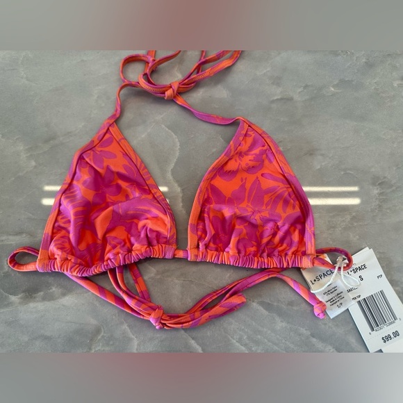 NWT! L*Space Aspen Triangle Bikini Top Path To Paradise Print Small $99 - Picture 2 of 4